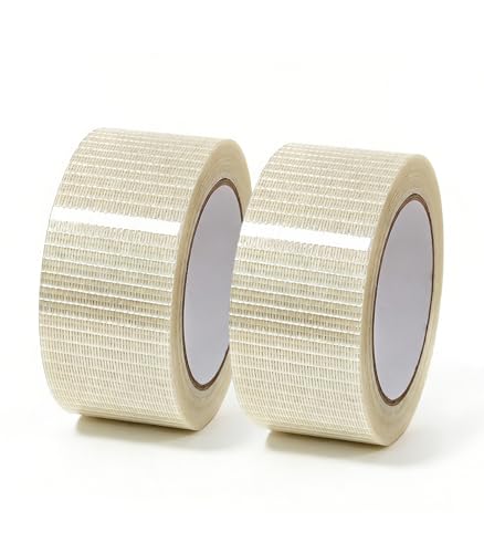 Mesh Fiberglass Strapping Tape Heavy Duty Clear Packing 2 Inch x 38 Yards
