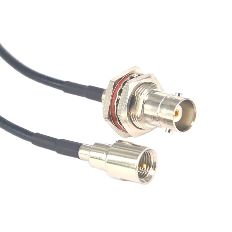 100 sztuk FME męski na BNC żeński złącze typu O-ring grodziowe adapter koncentryczny RF przedłużacz 20 cm RG174