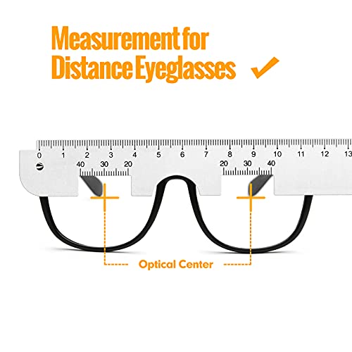 Ezyaid Metal PD Ruler Pupillary Distance Ruler with Instructions for