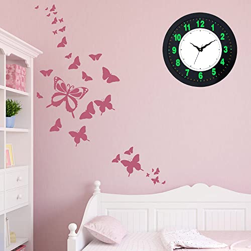 Image of Elica Round Analog Wall Clock with LED Back Light (Green)