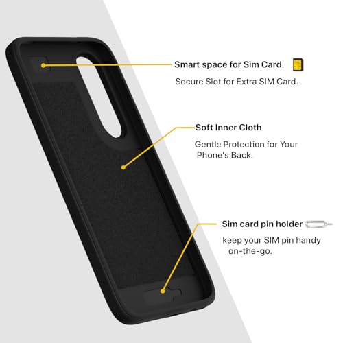 Image of Outlouders Back Cover for Vivo V70 FE 5G Soft Matte Silicone Cover with Slim Fit | Mag-Safe Logo (Not Mag-Safe Compatible) | Shockproof | Camera Protection Bumper Case (Black)