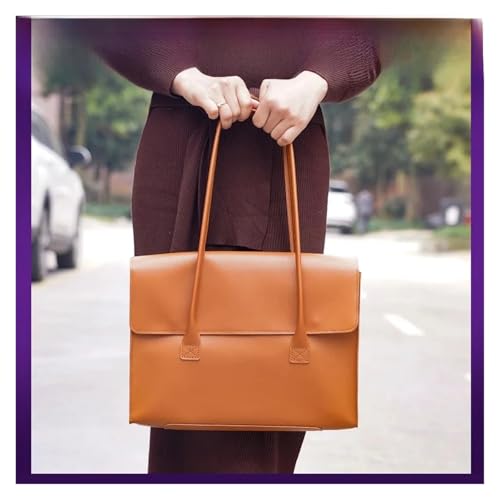 Briefcases Water-Resistant Single Shoulder Computer Bag Pure Color Briefcase for 3 4 6 Inch Laptops Business(Red,14-inch)2