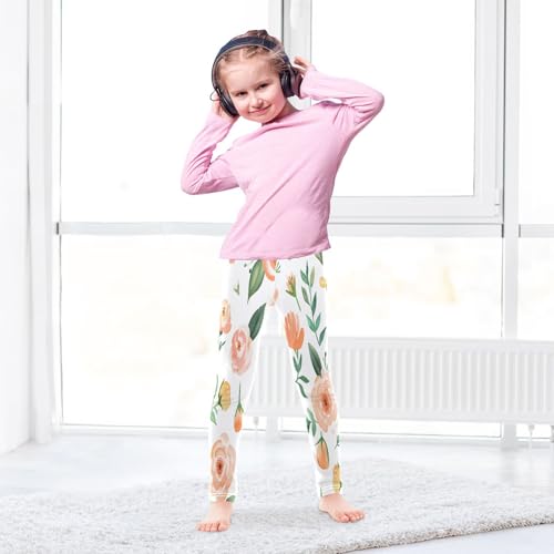 Toddler Girls Leggings Printed Yoga Pants Leggings Watercolor Floral for Kids4
