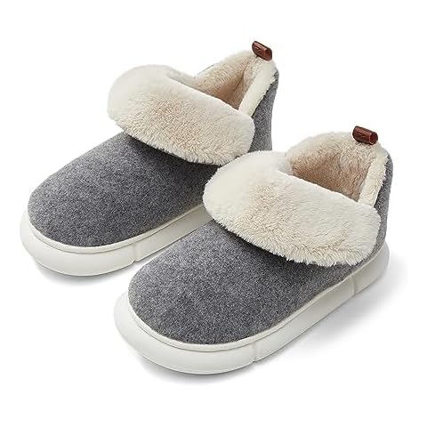 utune Slipper Booties for Women Fuzzy Boots Slipper Women Warm Slippers Indoor Outdoor Ankel Boots Cover