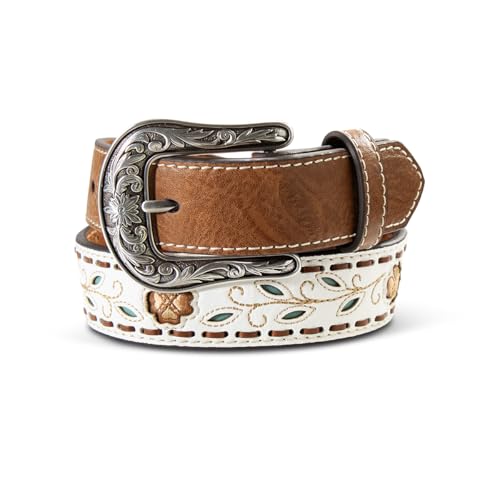 ARIAT Girl's Filigree Flower and Leaf Embroidered Belt