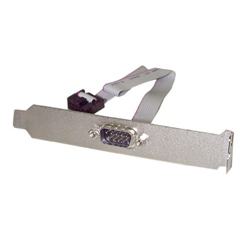 StarTech.com 9-Inch 9-Pin Serial Male to 10-Pin Motherboard Header Slot Plate Adapter (PLATE9M)