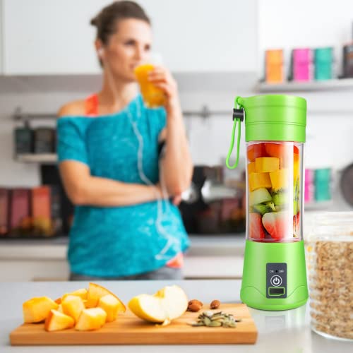 Personal Blender, Portable Blender With Usb Rechargeable Mini Fruit Juice Mixer, Personal Size Blender For Smoothies And Shakes Mini Juicer Cup Travel 380Ml #TOP6