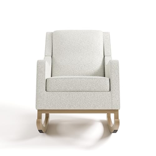 image for Storkcraft Pasadena Nursery Rocker (Ivory Boucle with Driftwood) - Uph