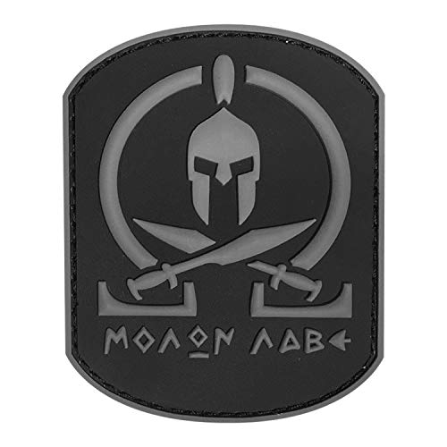Morton Home Molon Labe Fastener Patch | Airsoft Paintball Tactical Military Rubber Badges PVC Rubber 3D Morale (Gray)