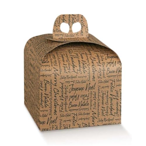 Generico 20x20x18 cm Scatola Portapanettone con maniglia | PORTA PANETTONE