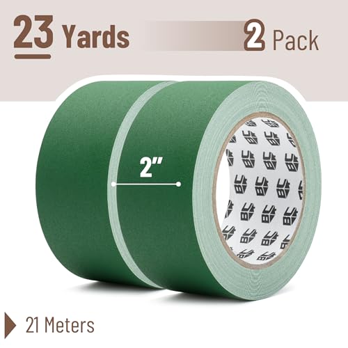 Image of Bates- Gaffers Tape, 2 Inch x 23 Yard, 2 Pack, Green, Floor Tape for Electrical Cords
