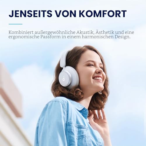soundcore by Anker Space Q45 Adaptive Noise Cancelling Headphones, Reduce Noise By Up to 98%, Ultra Long 50H Playtime, App Control, Hi-Res Sound with Details, Bluetooth 5.3 (White)