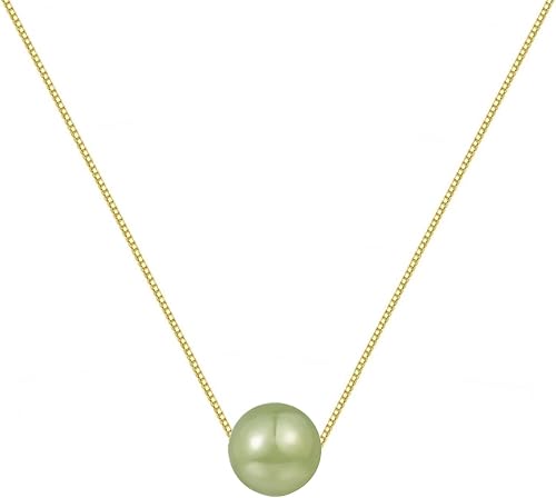 Collares de jade hetian natural para mujer, gargantilla de jade verde de la suerte, cadena de joyería con colgante de jade de 0.394 pulgadas, collar
