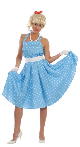 Disfraz Adulto MUJER AÑOS60 Vestido+cintu
