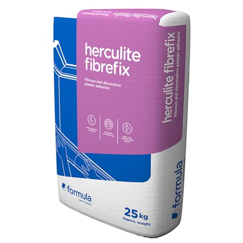 British Gypsum Herculite Fibrefix Cove Adhesive, Cornice & Cove Adhesive - 25kg