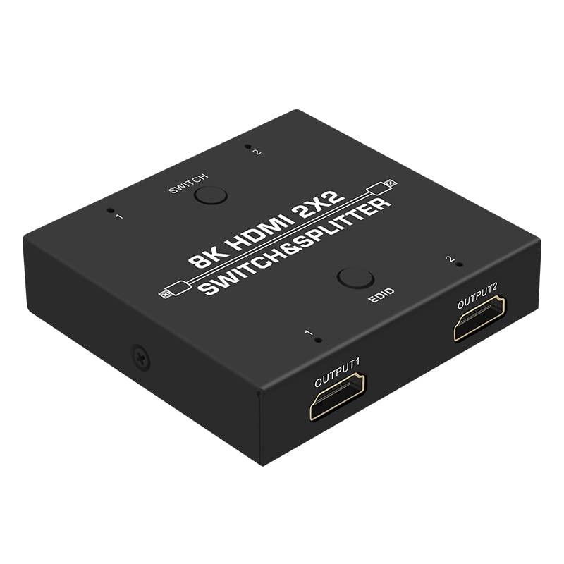 Amazon | 8Kスイッチャー 2入力2出力HDMI 2.1スイッチ2x2、8K @ 60Hz