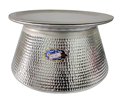 Aluminium Biryani Handi Large Size | Big Deg Biryani Rice Cooking Pot With Lid | 10Kg Rice | 30 Liter, Hammered