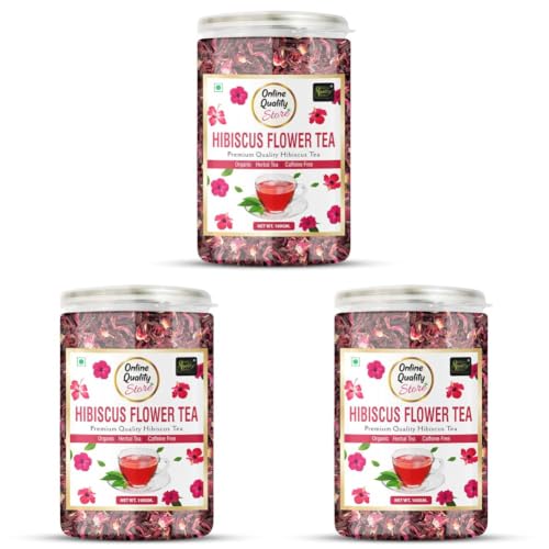 Image of Online Quality Store Hibiscus Flower Tea Herbal Whole Leaf 100g Pack of 3