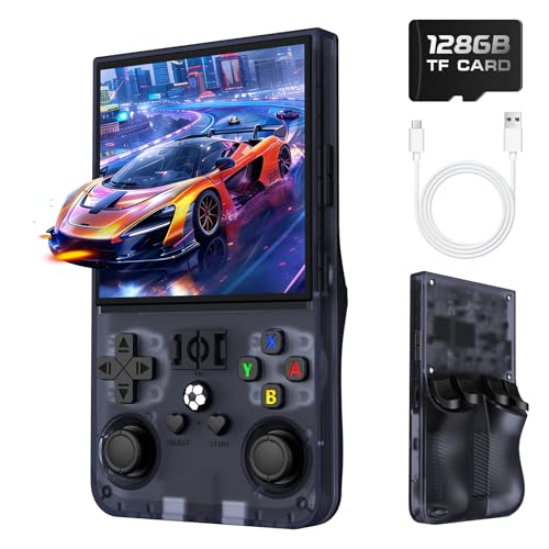 Image of R36MAX Retro Handheld Game Console, Retro Gaming Console with 128GB Open Source System, 4.0 Inch 720x720 IPS Screen, 4000mAh Battery