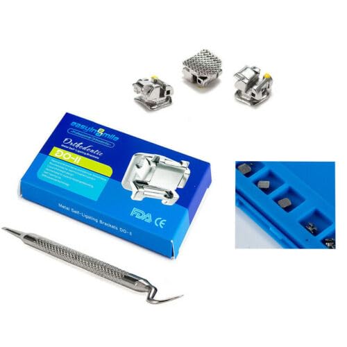 Miniatura 2 de Soportes de ortodoncia dentales autoligantes soportes ROTHMBT ranura .022 33-4-5 soporte de metal con gancho (MBT 022 345)