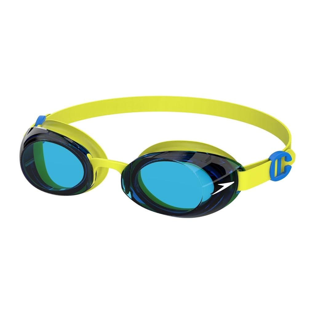 Kids Swimming Goggles 2.0 with Enhanced Vision, Empire Yellow/Neon Blue, OS