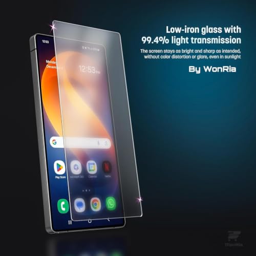 Image of WonRia Pack 1- Matte Screen Guard Protector for Realme P4s 5G Matte Tempered Glass Edge to Edge [Anti-FingerPrint | Anti-Glare | Shinning Border] - (Made of Glass)