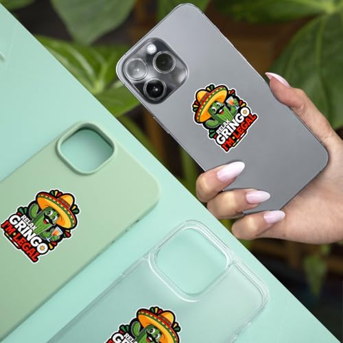 Image of 3Pcs Relax Gringo Im Legal Sticker, Relax Gringo I'm Legal Sticker for Car, Relax Gringo Calcomanias De Mexico Funny Immigrant Calcomanias Mexico Mexican Cactus Stickers for Truck Car Helmet (N2)