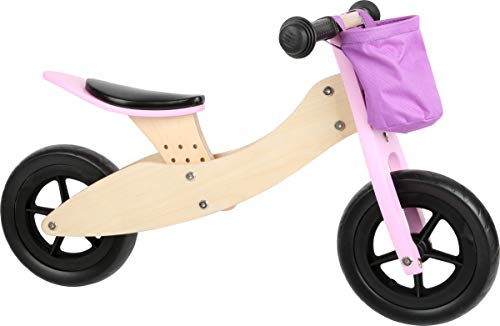 small foot Laufrad-Trike Maxi 2 in 1 Rosa aus Holz, Drei- und Laufrad, verstellbarer Sitz und gummierte Reifen, 11611… – Bild 4