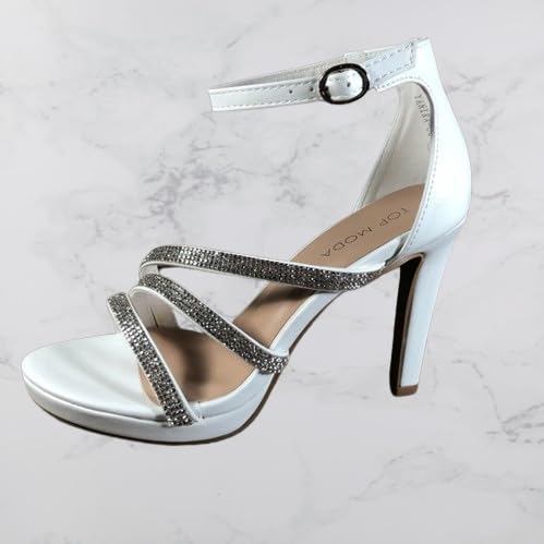 Women's Ankle Strap Open Toe High Stiletto Platform Dress Pump Heel Sandals2