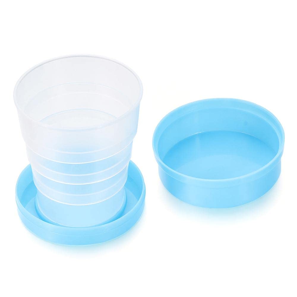 Collapsible Plastic Cup Travel Supplies Portable Sports & Outdoors Kitchen & Dining Telescopic Drinking Mug(blue)