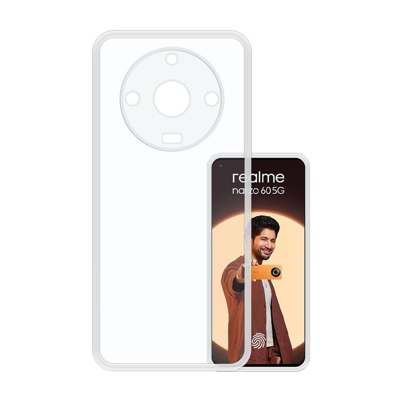 Image of Case Creation Brand - Mobile Cover for Realme Narzo 60 (Soft & Flexible Back Case), Transparent