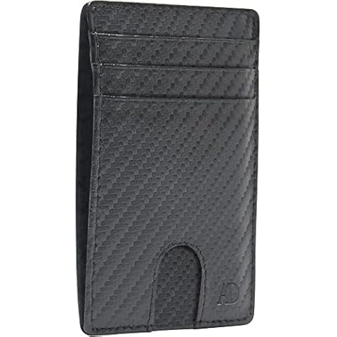 Access Denied Slim Minimalist Wallets For Men - Vegan Leather Front Pocket Thin Mens Wallet RFID Credit Card Holder Gifts For Men Cover