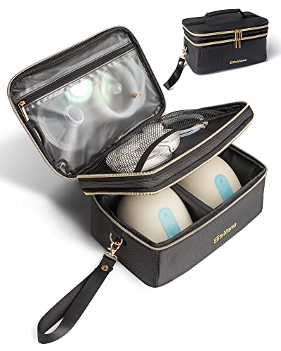 Image of Wearable Breast Pump Bag for Work Portable Breast Pump Case for Travel Large Capacity Pumping Bags for All Breastfeeding Essentials Parts, Black