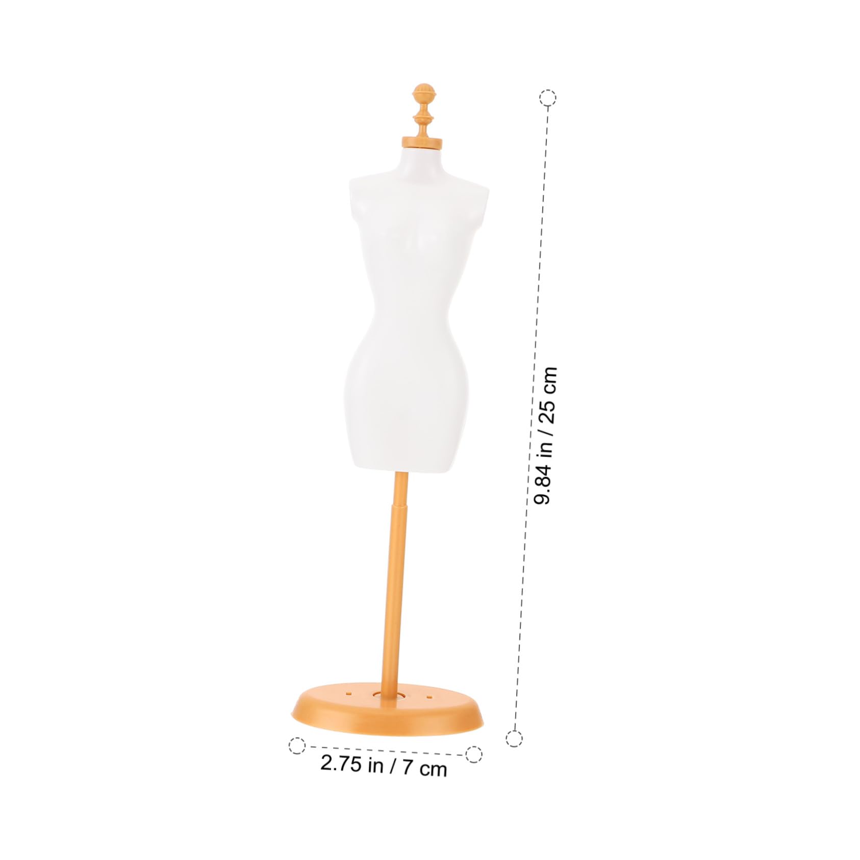 Supporto per Manichino in Plastica Bianco 5 Pezzi per Bambole Espositore Vestiti Accessorio Giocattoli