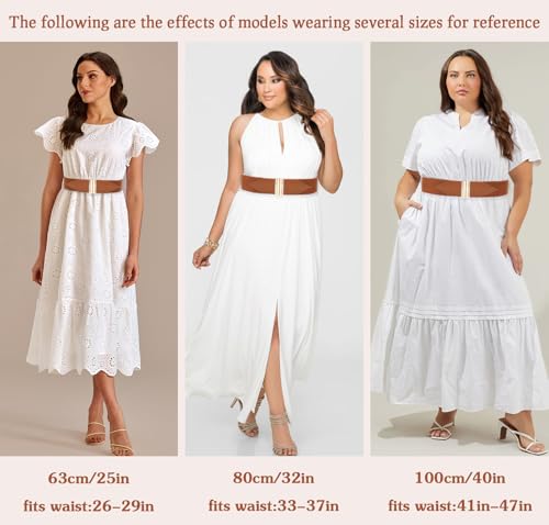 Women Wide Elastic Belt Vintage Stretchy Waist Belts for Dresses3