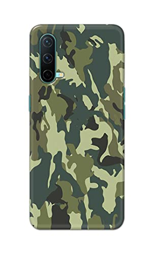 Image of Printed Hard Back Cover Case for OnePlus Nord CE 5G Back Cover (Green Army Camouflage) -1803