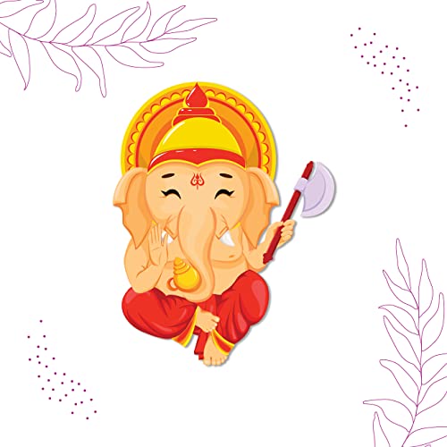 Image of Bhai Please Ganesha Wooden Fridge Magnet (Pack of 1) |Hindu God, Spiritual, Divine, Devotional, Housewarming Gift and Decorations