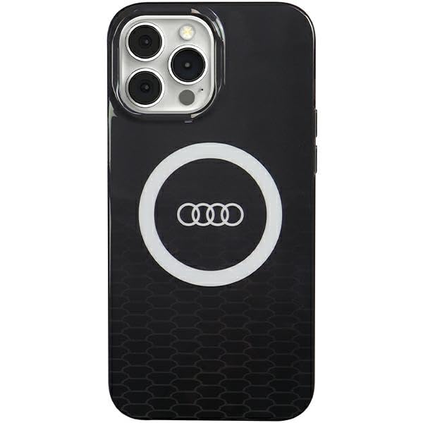 Audi Coque Rigide Noire avec Grand Logo IML pour iPhone 13 Pro Max, 6,7 Pouces, AU-IMLMIP13PM-Q5/D2-BK