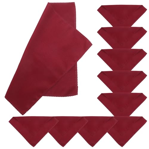 OSALADI Servilletas de Tela Burdeos para Cena 10 Piezas 48X48 CM Lavables para Restaurantes y Bodas