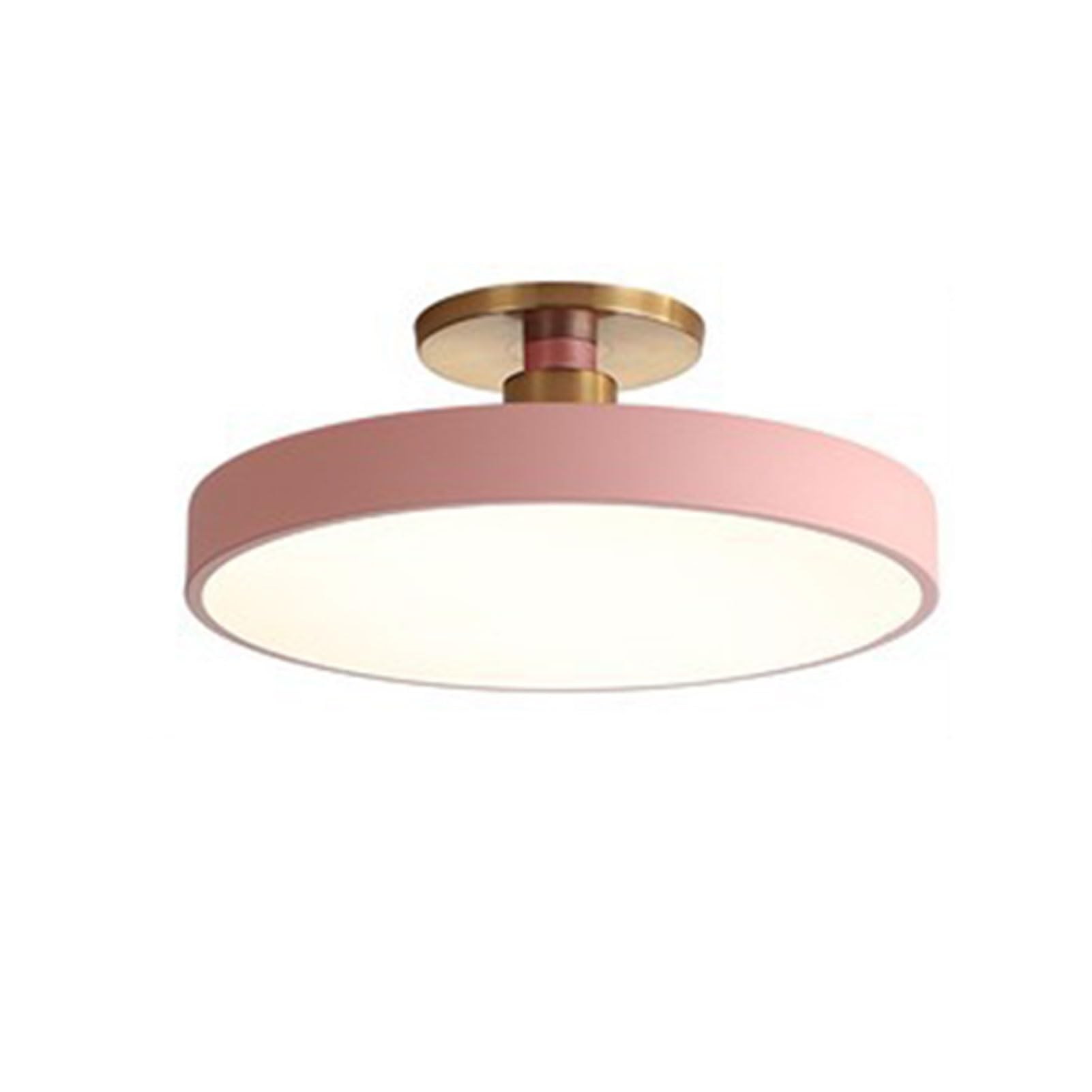 Nordic Minimalist Round Ceiling Light Iron Acrylic Led Flush Mount Ceiling Lamp Close to Ceiling Light Fixtures for Cloakroom Bedroom Living Room Corridor Entryway Laundry Room ( Color : Pink-50cm , S