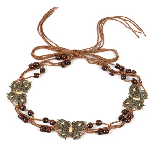 1pcs Braided Waist Chain Retro Woven Belts Bohemian Waist Rope Belt Woven Belt for Dress Jeans for Women Girls