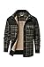 Produktbild Mr.Stream Herren Thermohemd Flanellhemd Winterjacke Fleecefutter schützendem Innenfutter Holzfällerhemd Arbeitshemd XL Green
