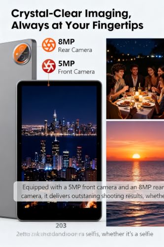 Image of 10.1 Inch Android 15 Tablet with Gemini AI, 18GB RAM 128GB ROM (1TB Expandable), Octa-Core Processor, 1280x800 IPS HD Display, 6000mAh Battery, WiFi 6, Dual 5MP /8MP Camera, Widevine L1, Black