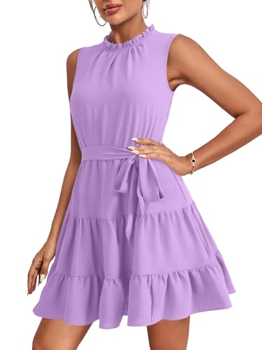 Image of Umenlele Women's Ruffle Casual Mini Dress