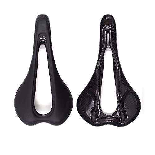 Imballaggio: nessuna scatola Fit for Full Carbon Sella in Fibra Ultraleggera Italia SLR Tekno Flow Sella Aperta ad Alte Prestazioni SuperFlow MTB Road Race Sella per Bicicletta (Color : Gloss Black)