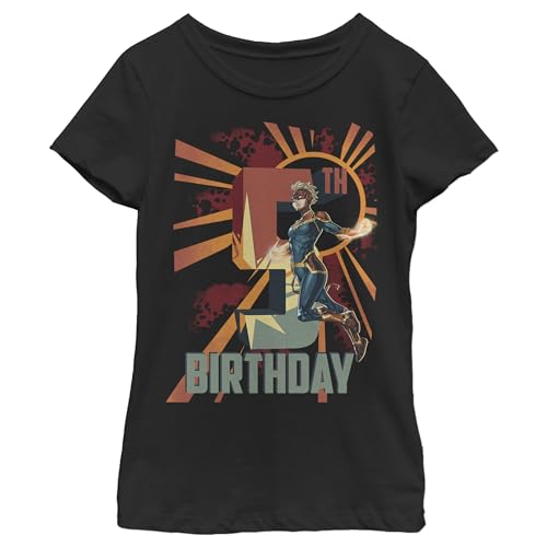 T-shirt Captain Marvel 5 ans pour fille noir taille M