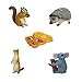 Ukenn Animals Figures Puzzle Blocks, 4pcs 3D Animal Puzzles Preschool Toy Figure Playsets Brain Teaser Puzzles, Assembly and Disentanglement Puzzles