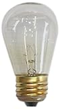 String Light Company S1411WC Clear S14 Light Bulb with E26 Base, 11-Watt (Pack of 12)