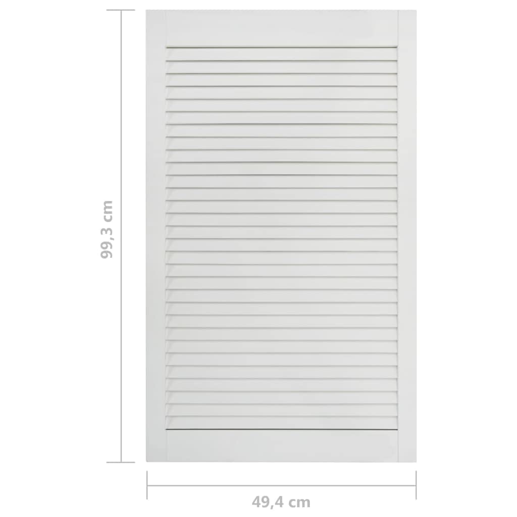 Bussandri Exclusive - Puerta de láminas de madera maciza de pino blanco, 99,3 x 49,4 cm