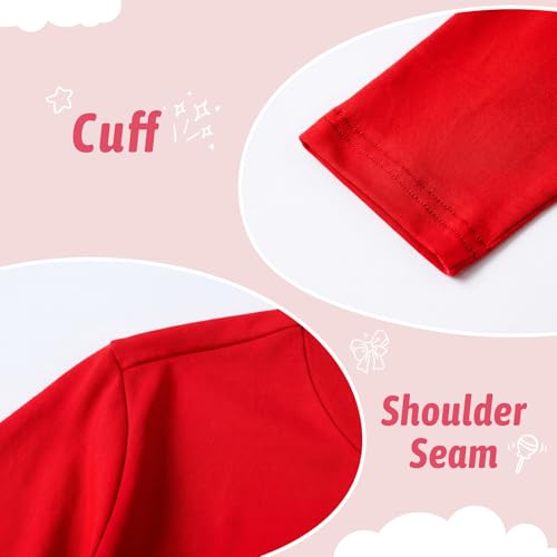 Image of Girls Cotton Long Sleeve Shirts Kids T Shirts Lightweight Breathable Casual Classic Tee Top for Children Age 3-14 Years